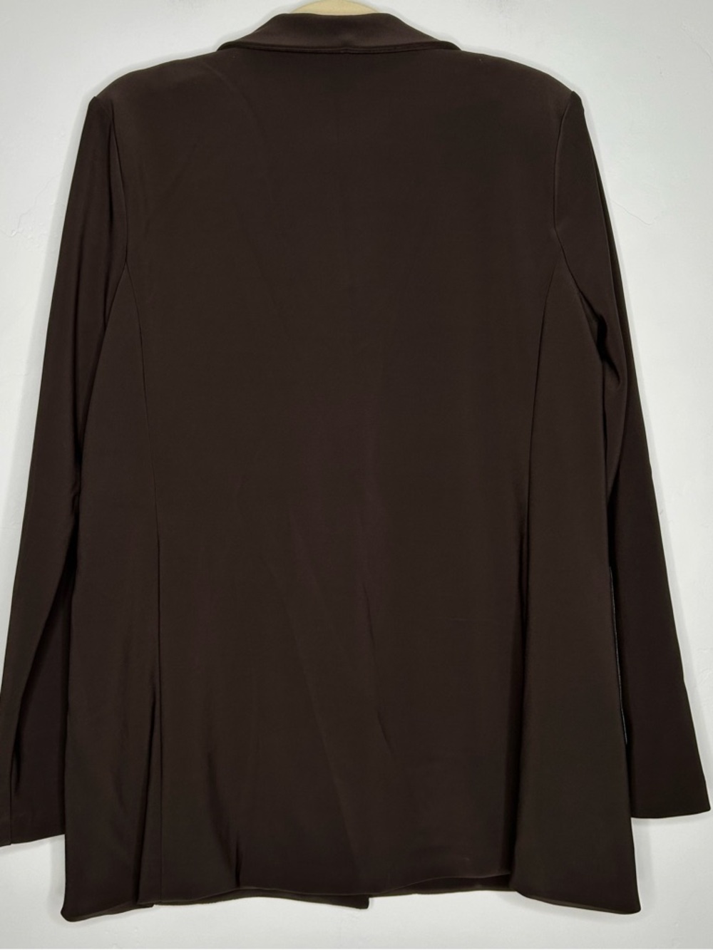 NWT Joseph Ribkoff Women's Brown Blazer with Black Faux Leather Pockets Size 10 - Picture 2 of 13